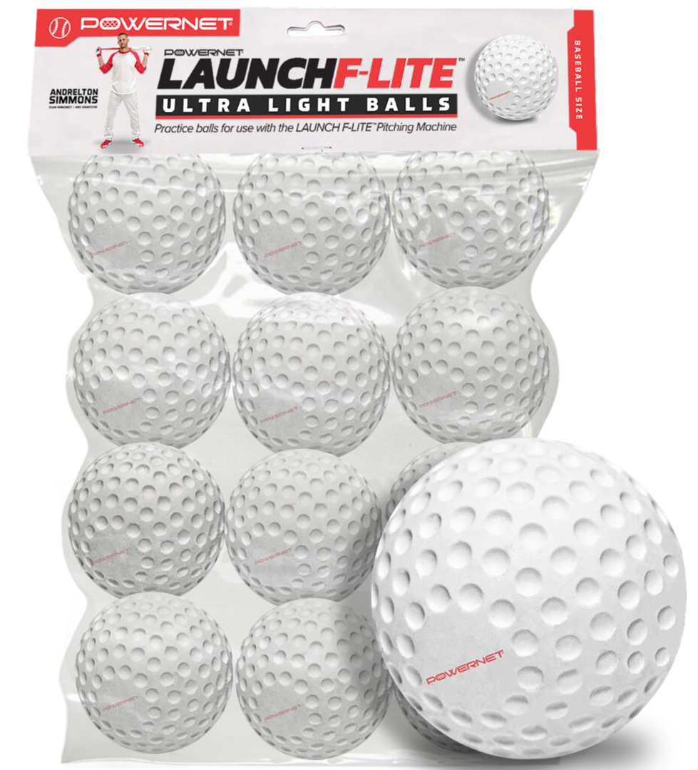 E203476 powernet launch f lite ultra light dimpled practice balls for