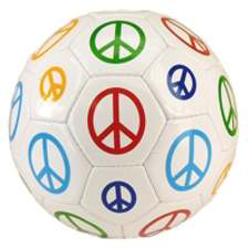 Red Lion - Multi-Color Peace Sign Soccer Balls