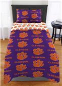 Northwest NCAA Clemson Tigers Rotary Twin Bed In a Bag Set