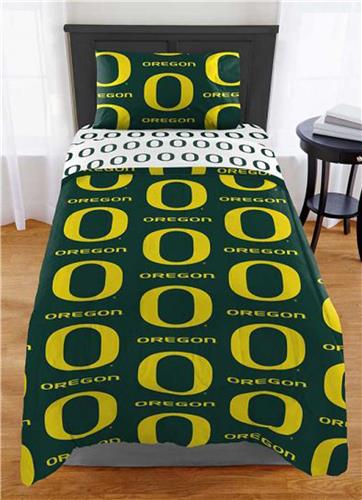 Northwest NCAA Oregon Ducks Rotary Twin Bed In a Bag Set