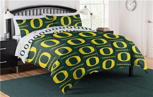 Northwest NCAA Oregon Ducks Rotary Queen Bed In a Bag Set