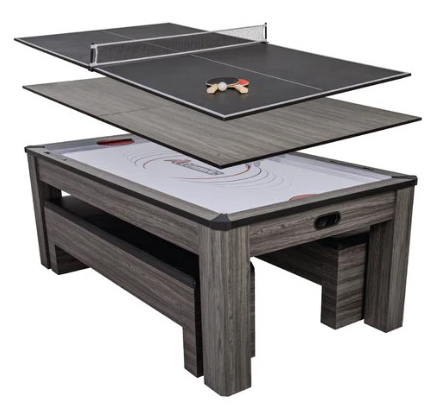 Atomic Northport 3-in-1 Combination Dining Table, Air Hockey, Table Tennis G05305W