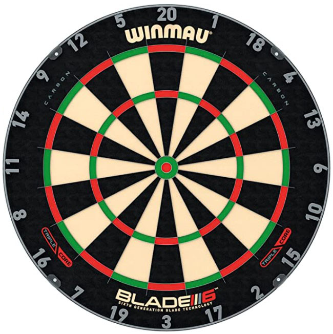 E203931 Winmau Blade 6 Triple Core Carbon Bristle Dartboard DWIN600TC6