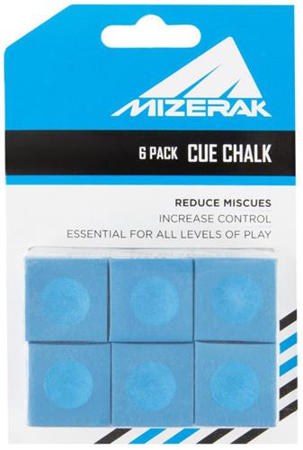 Mizerak P1810 Billiard Pool Cue Chalk - 6/Pack