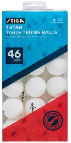 Stiga 46-Pack Table Tennis Balls - White T1460