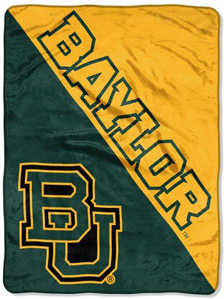 Northwest NCAA Baylor Bears Halftone Micro Raschel Throw - Fan Gear