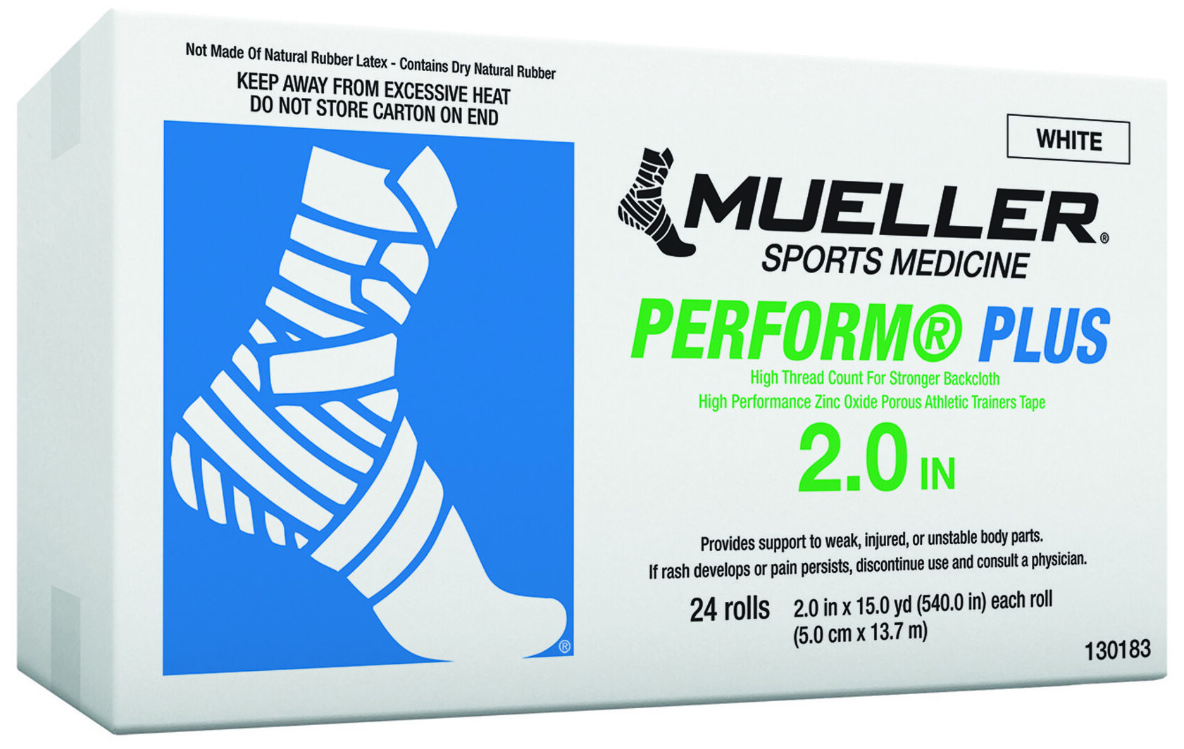 E204216 Mueller Perform Plus Athletic Tape (Case24 or 32 rolls)