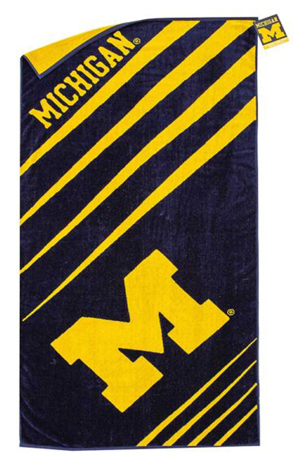 Plaid Sportivo Northwest NCAA Michigan Wolverines 48x152 Cm - Coperta In Acrilico Con Frange - 2