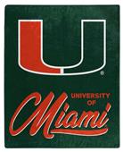 Northwest NCAA Miami Hurricanes "Signature" Raschel Throw