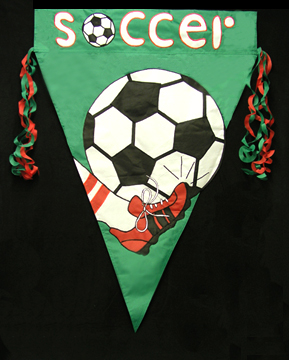 Rixstine Soccer Flag-Green Background
