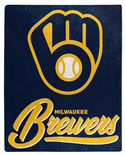 Northwest MLB Milwaukee Brewers "Signature" Raschel Throw