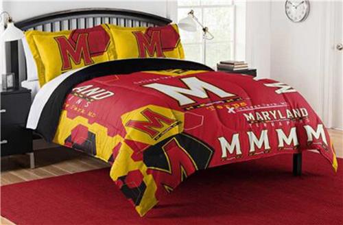 Northwest NCAA Maryland Terrapins "Hexagon" Full/Queen Comforter/Sham Set