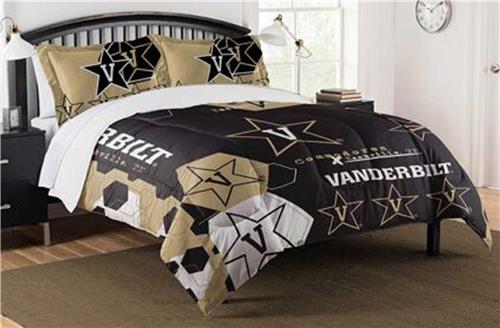 Northwest NCAA Vanderbilt Commodores "Hexagon" Full/Queen Comforter/Sham Set