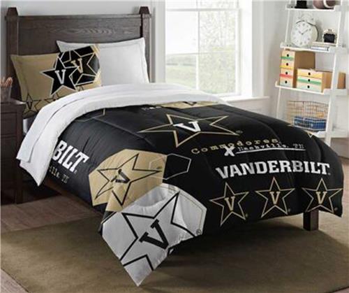 Northwest NCAA Vanderbilt Commodores "Hexagon" Twin Comforter/Sham Set