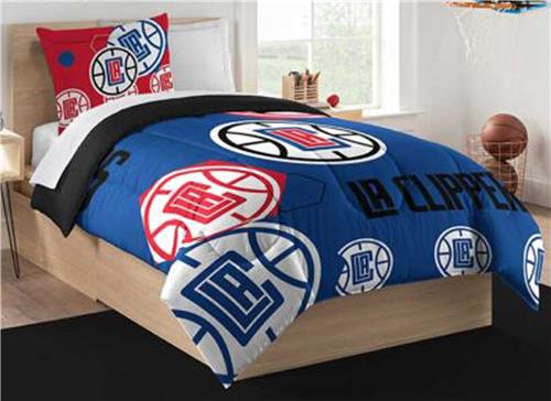 Northwest NBA Los Angeles Clippers "Hexagon" Twin Comforter/Sham Set
