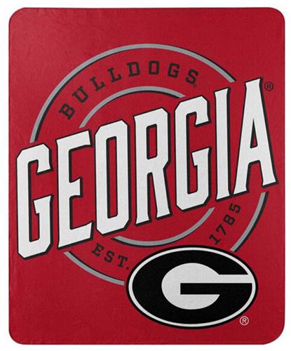 Northwest NCAA Georgia Bulldogs "Campaign" Fleece Throw