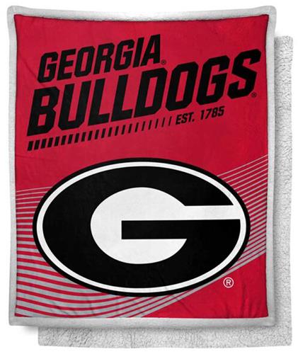 Northwest NCAA Georgia Bulldogs New School Mink Sherpa Throw