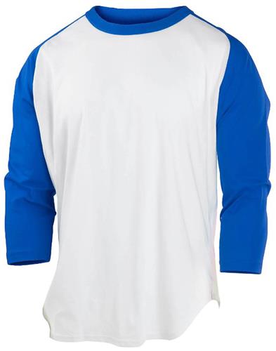 Rawlings Adult/ Youth 3/4 Sleeve Baseball T-Shirt (AL & YXS - Scarlet)