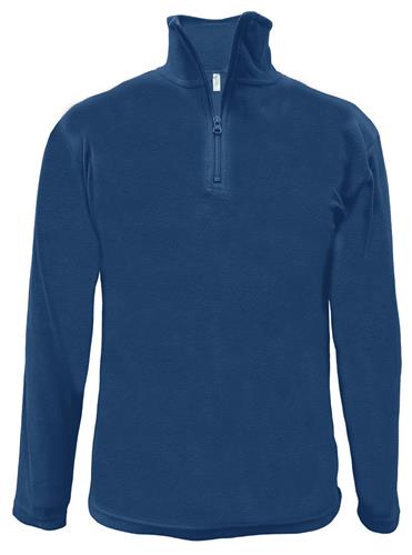 Quarter-Zip long Sleeve Pullover, Polar-Fleece, Adult Winter Base Layer Shirt