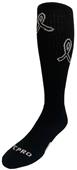 MELANONA CANCER Awareness Black Ribbon Knee-High Socks (1-Pair)