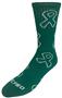 KIDNEY CANCER Awareness Green Ribbon Design Crew-Socks (1-Pair)
