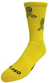 Crew Yellow Hero Military Support Socks Cancer Awareness PAIR