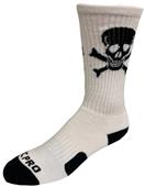 SKULL & CROSSBONES - Cute Novelty Fun Design Crew-Socks (1-Pair)