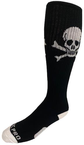 SKULL & CROSS BONES - Cute Novelty Fun Design Knee-High Socks (1-Pair)