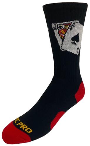 BLACKJACK CARDS - Cute Novelty Fun Design Crew-Socks (1-Pair)