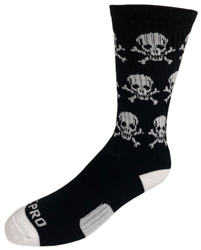 SKULL N CROSS BONES - Cute Novelty Fun Design Crew-Socks (1-Pair)