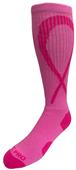 Over-The-Calf Breast Cancer Awareness With Big Pink Ribbon Knee High Socks PAIR