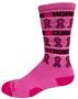 BREAST CANCER Awareness Hope Cure Strong Pink Ribbon Crew Socks PAIR