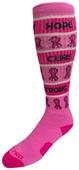 Breast Cancer Awareness Hope Cure Strong Pink Ribbon Kneehigh/OTC Socks PAIR