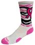 Crew Breast Cancer Awareness Tiger Stripe Pink Ribbon Socks PAIR