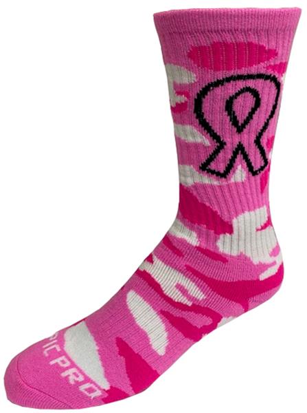 Crew Breast Cancer Awareness Pink Camo Pink Ribbon Socks PAIR