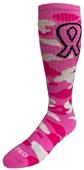 Over-The-Calf Breast Cancer Awareness Pink Camo Pink Ribbon Knee High Socks PAIR