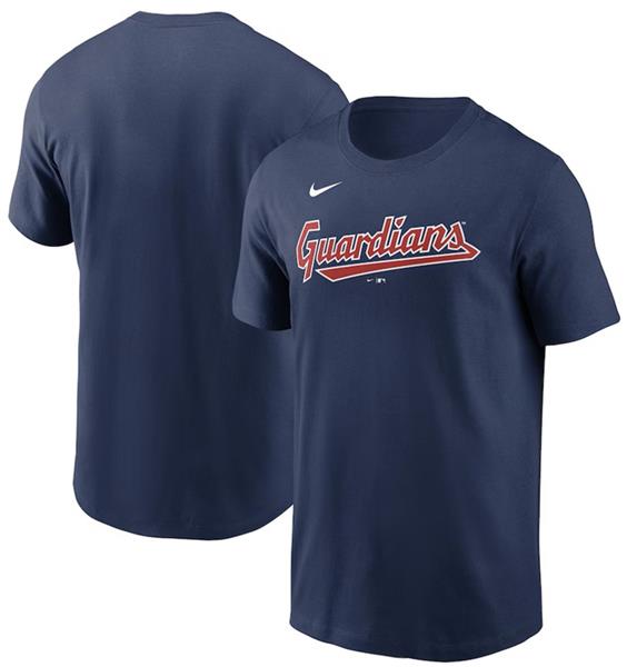 Nike MLB Adult Short Sleeve Cotton Tee Cleveland Guardians N199 - Fan Gear