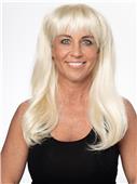 18" Long BLONDE Bob Wig, Womens Synthetic Rave Cosplay Costume Party Halloween Wig