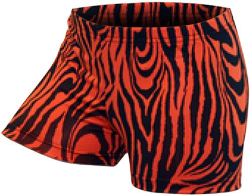 Gem Gear Orange Compression Zebra Prints Shorts