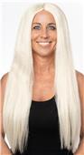 24" Long BLONDE Wig, Womens Synthetic Rave Cosplay Costume Party Halloween Wig