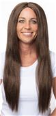 24" Long BROWN Wig, Womens Synthetic Rave Cosplay Costume Party Halloween Wig