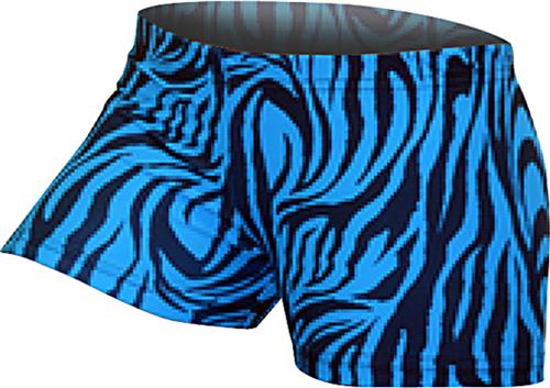 Gem Gear Turquoise Compression Zebra Prints Shorts