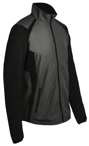 Full-Zip Performance Warm-Up Jacket, Youth YL,YM (CHARCOAL/BLACK)