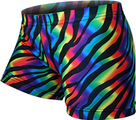 Gem Gear Tie Dye Compression Zebra Prints Shorts