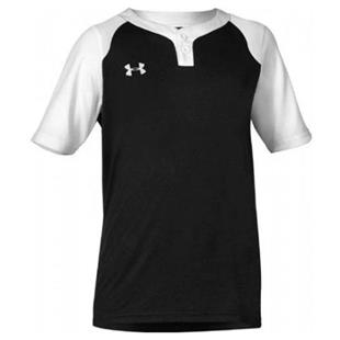 Youth Baseball Jersey, Short Sleeve, 2-Button, Under Armour