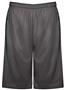 Mens 7" Inseam Line Embossed Panel Sports Shorts (With Pockets) (Black or Graphite)