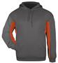 Adult (A3XL,A2XL - Graphite/Red) Unisex Loose-Fit Polyester Hoodie