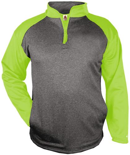 Adult Sport "Heather" Fleece 1/4 Zip Loose-Fit Pullover. Decorated in seven days or less.
