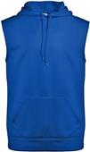 Sleeveless Loose-Fitted Fleece Hoodie, Adult (A2XL,AXS,AS - Black,Graphite,Navy,Red,Royal)
