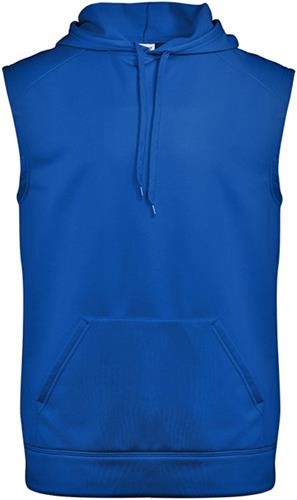 Sleeveless Loose-Fitted Fleece Hoodie, Adult (A2XL,AXS,AS - Black,Graphite,Navy,Red,Royal). Decorated in seven days or less.